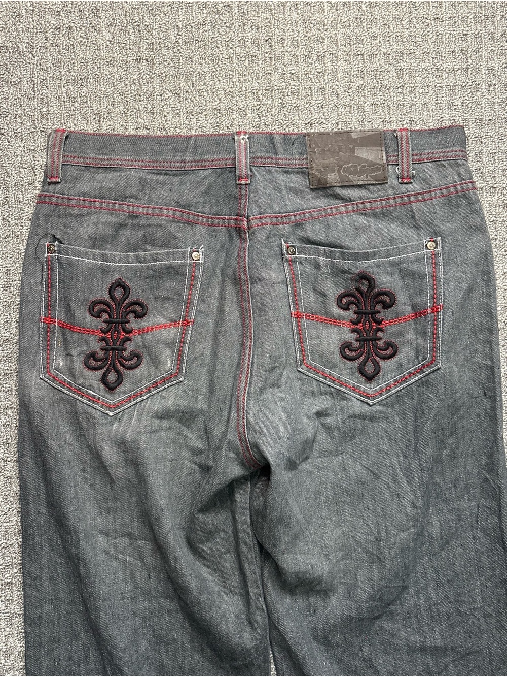 Y2K 2000s skater style Embroidered Baggy Jeans | $60